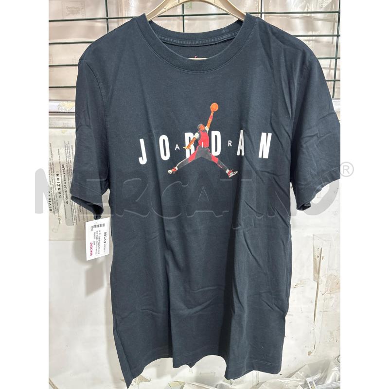 T SHIRT UOMO NERA JORDAN SCRITTA BIANCA  | Mercatino dell'Usato Benevento 1