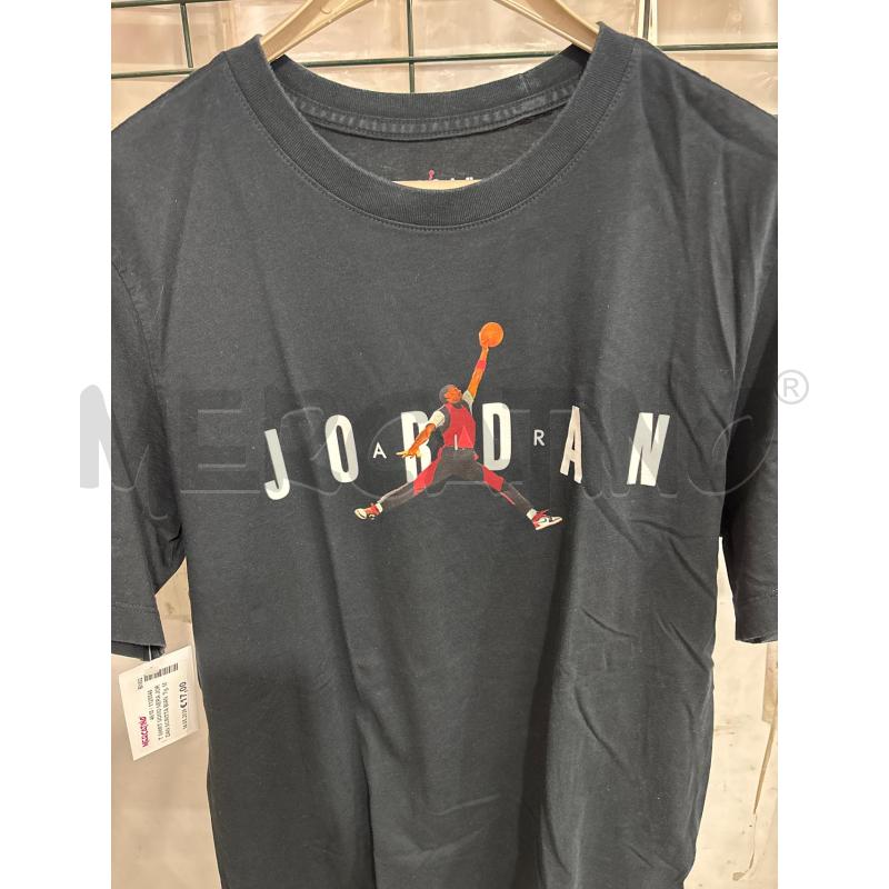 T SHIRT UOMO NERA JORDAN SCRITTA BIANCA  | Mercatino dell'Usato Benevento 2