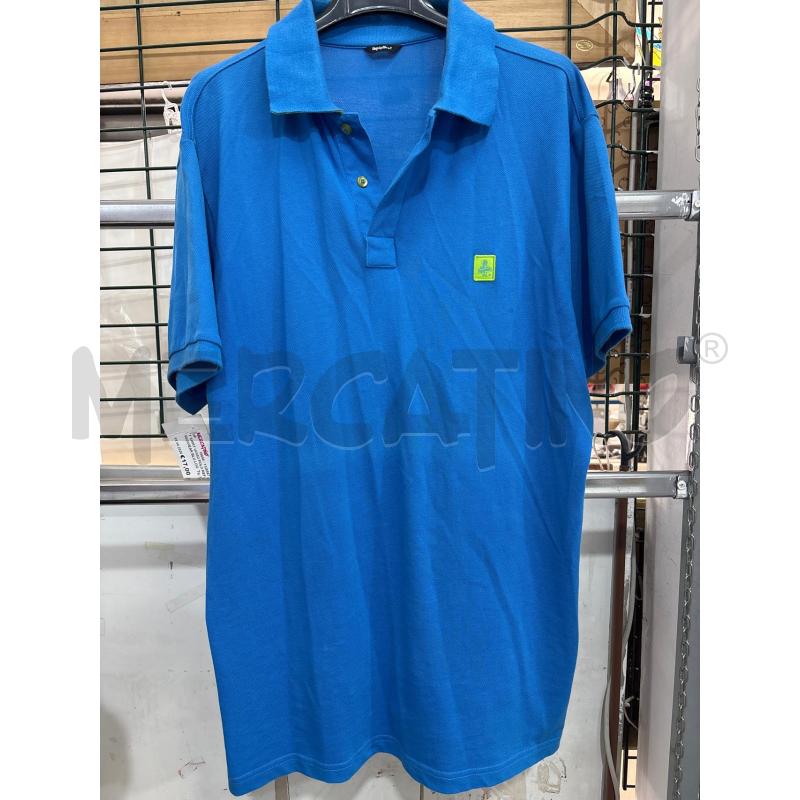 T SHIRT UOMO POLO REFRIGIWEAR BLU LOGO VERDE | Mercatino dell'Usato Benevento 1