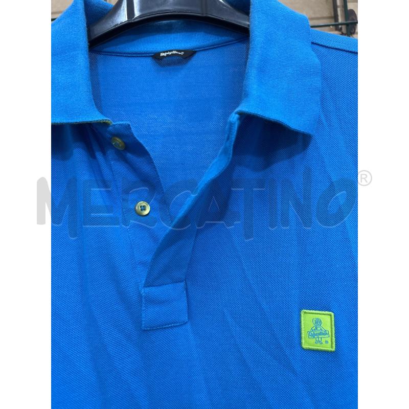 T SHIRT UOMO POLO REFRIGIWEAR BLU LOGO VERDE | Mercatino dell'Usato Benevento 2