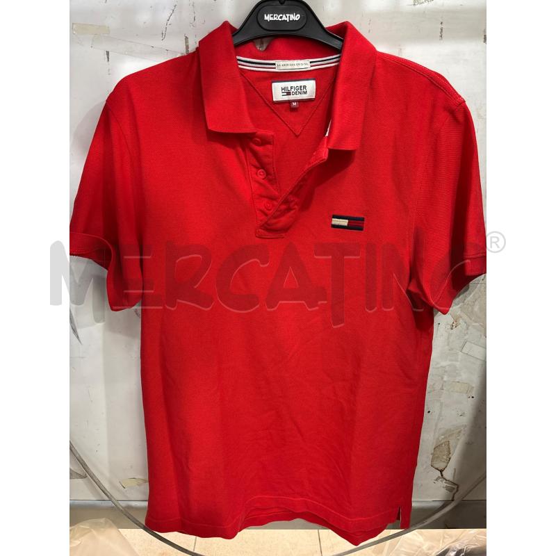 T SHIRT UOMO POLO ROSSA TOMMY HILFIGHER DENIM  | Mercatino dell'Usato Benevento 1