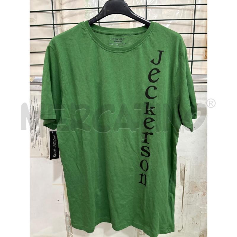 T SHIRT UOMO VERDE JECKERSON STAMPA NERA  | Mercatino dell'Usato Benevento 1