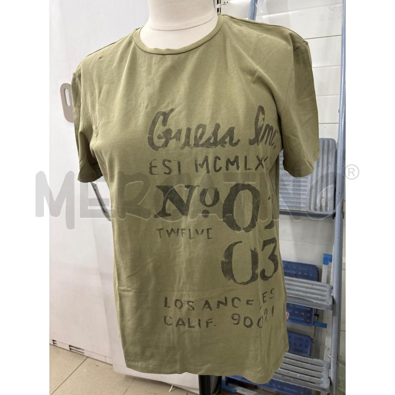 T SHIRT UOMO VERDE MILITARE GUESS | Mercatino dell'Usato Benevento 1