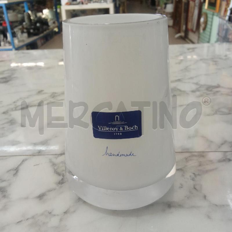 VASETTO BIANCO VILLEROY BOCH BASE VETRO  | Mercatino dell'Usato Benevento 1