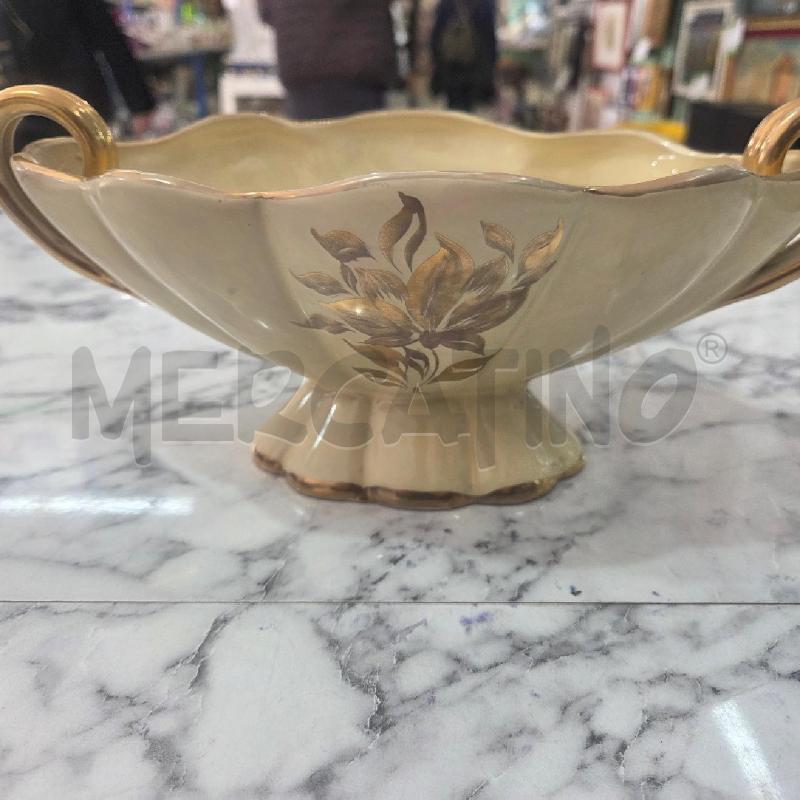 VASO BASSO CER GIALLA MNAICI DORATI FIORI GUALDO TADINO | Mercatino dell'Usato Benevento 2