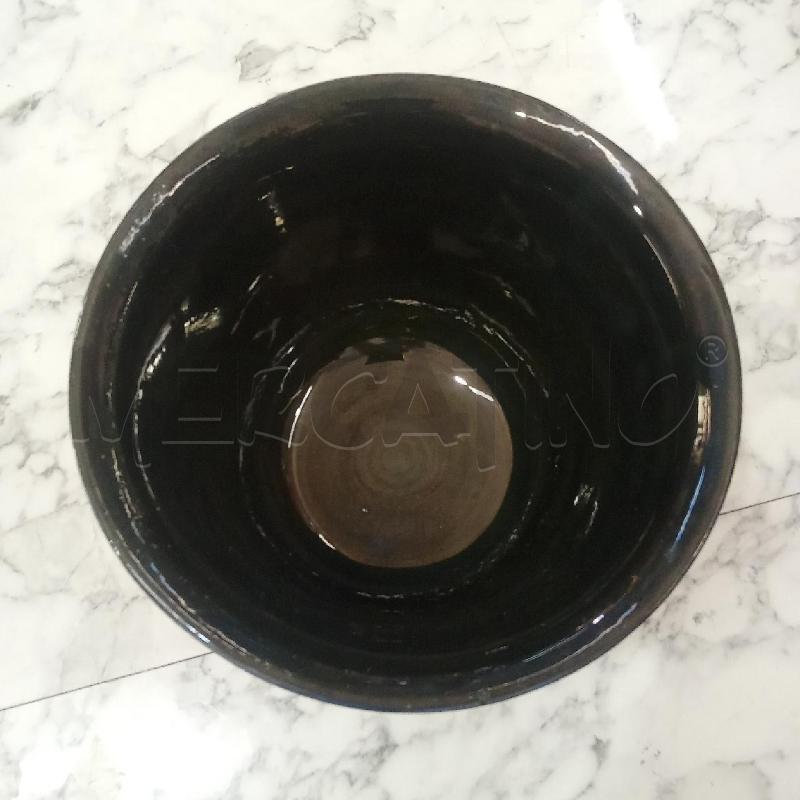 VASO BLU DECORAZIONI VERDI + SOTTO | Mercatino dell'Usato Benevento 2