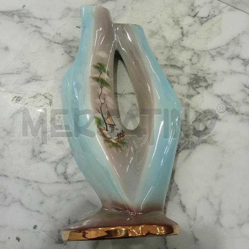 VASO CER AZZURRO GRIGIO BASE ROSSA | Mercatino dell'Usato Benevento 1
