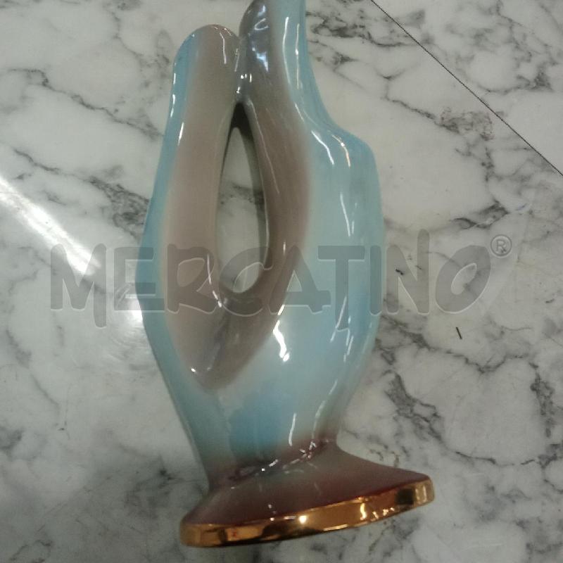 VASO CER AZZURRO GRIGIO BASE ROSSA | Mercatino dell'Usato Benevento 5