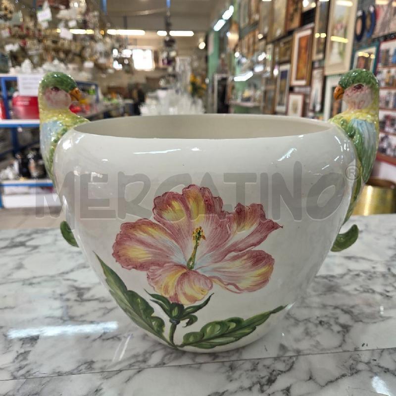 VASO CER BIANCO BOMBATO MANICI UCCELLI SAN MARCO NOVE | Mercatino dell'Usato Benevento 1