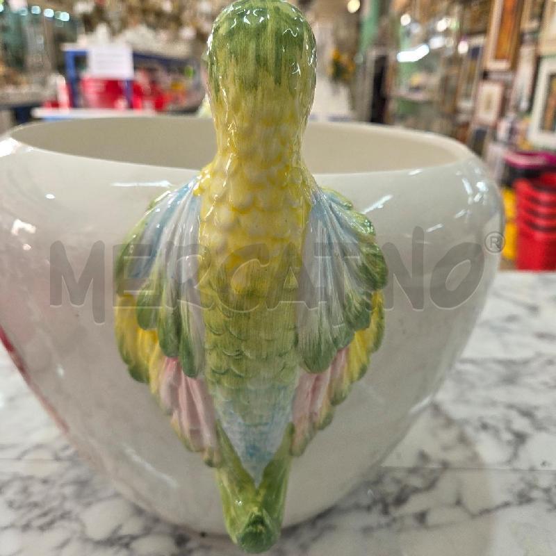 VASO CER BIANCO BOMBATO MANICI UCCELLI SAN MARCO NOVE | Mercatino dell'Usato Benevento 4