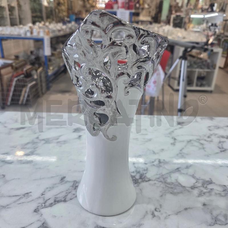 VASO CER BIANCO GRIGIO HERVIT RAMI INTRECCIATI | Mercatino dell'Usato Benevento 3