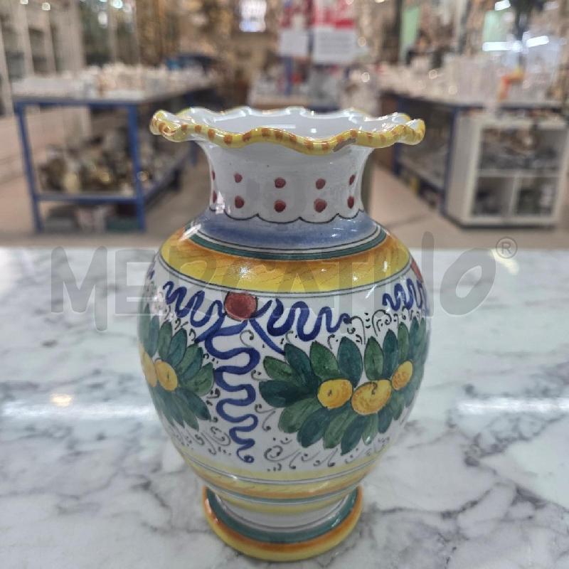 VASO CER BIANCO LIMONI BORDO ONDULATO DERUTA | Mercatino dell'Usato Benevento 1