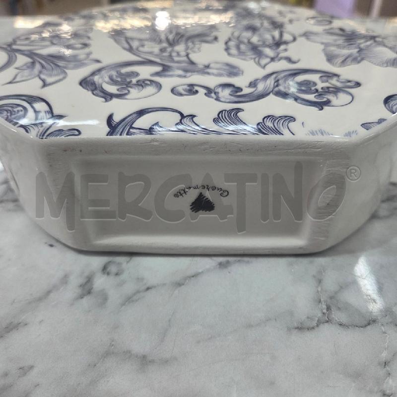 VASO CER BOMBATA BIANCO INS FIORI BLU | Mercatino dell'Usato Benevento 3