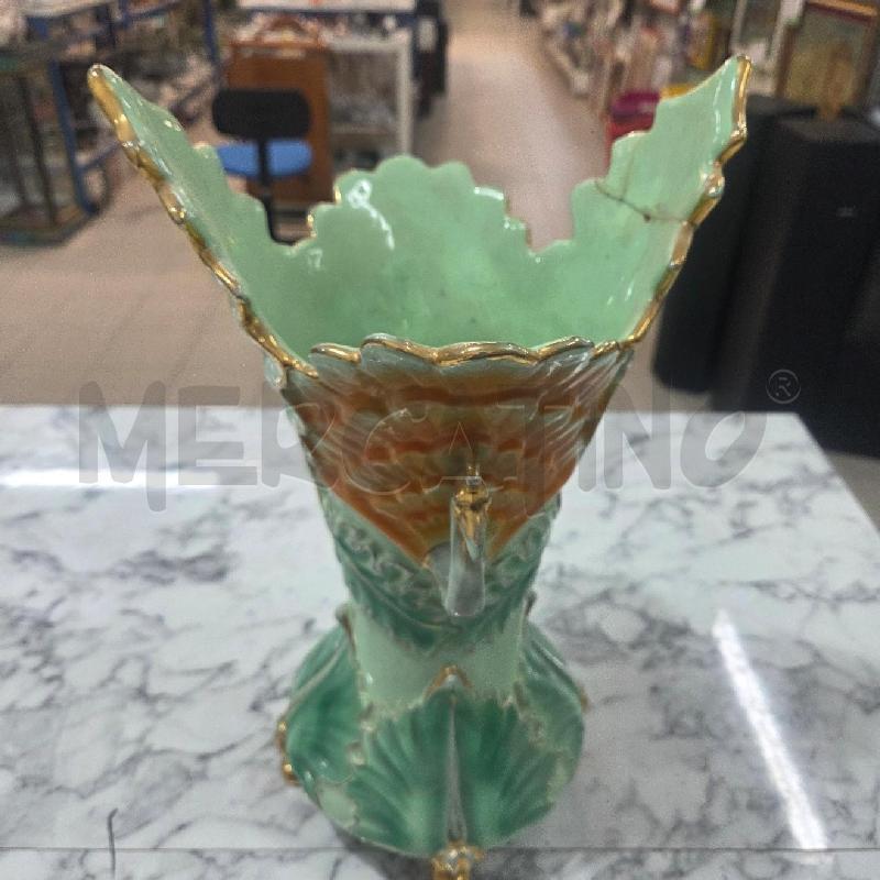 VASO CER VERDE ARANCIONE PIEDINI DIFETTO | Mercatino dell'Usato Benevento 1