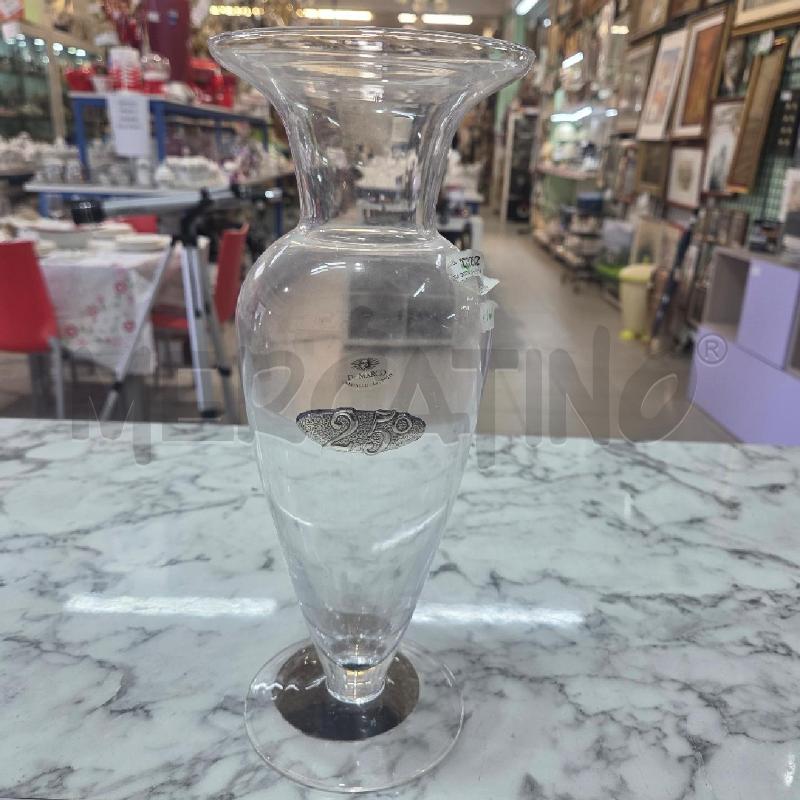 VASO CRISTALLO BASE TONDA PLACCHETTA 25 | Mercatino dell'Usato Benevento 1