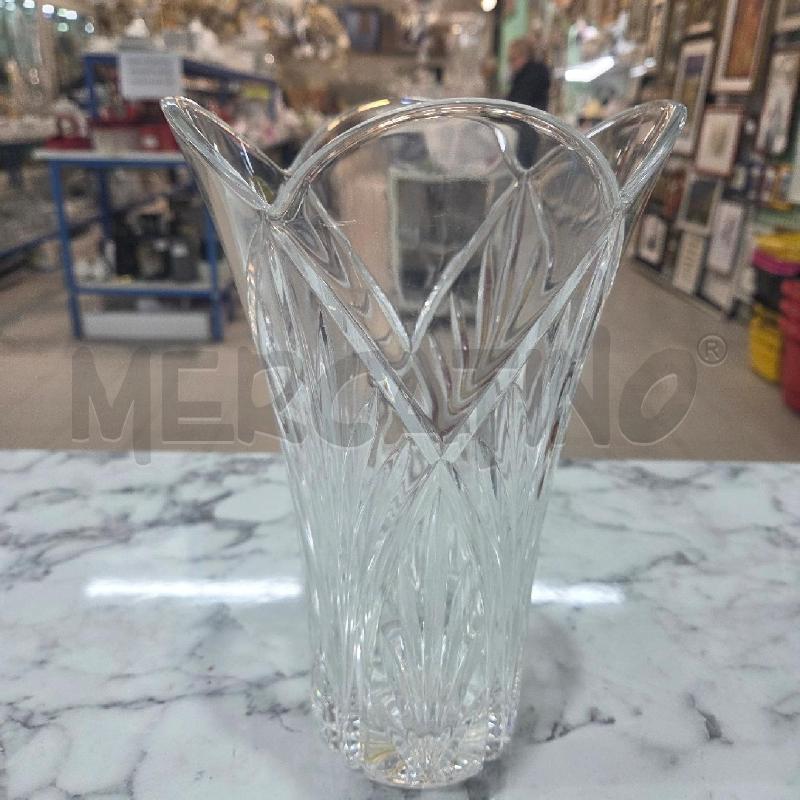 VASO CRISTALLO BORDO FIORE INTARSIATO | Mercatino dell'Usato Benevento 1