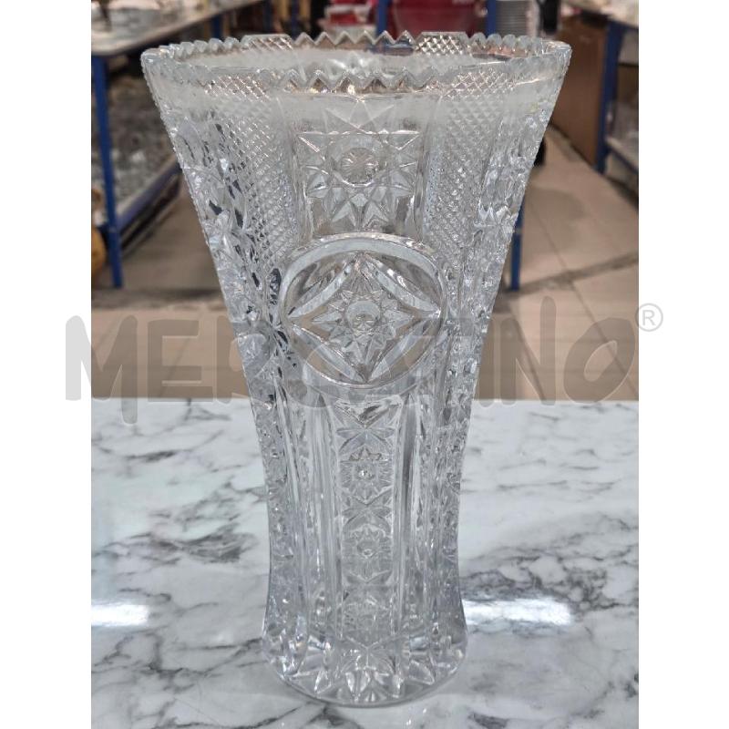 VASO CRISTALLO STELLE BORDO ONDULATO TRASPARENTE | Mercatino dell'Usato Benevento 1