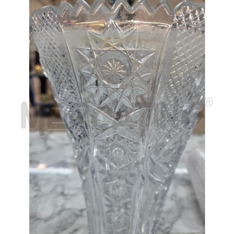 VASO CRISTALLO STELLE BORDO ONDULATO TRASPARENTE | Mercatino dell'Usato Benevento 3