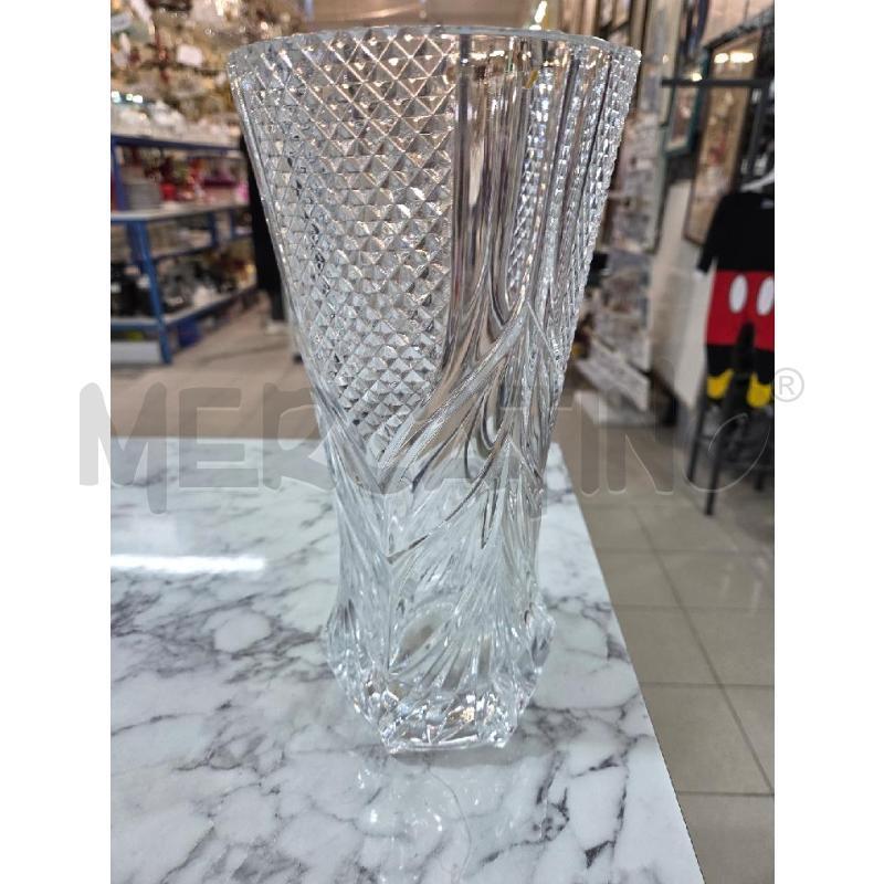 VASO CRISTALLO TRASPARENTE ROMBI VENATURE | Mercatino dell'Usato Benevento 1