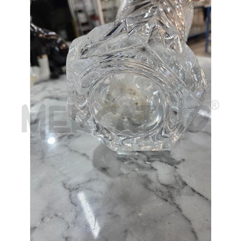 VASO CRISTALLO TRASPARENTE ROMBI VENATURE | Mercatino dell'Usato Benevento 4
