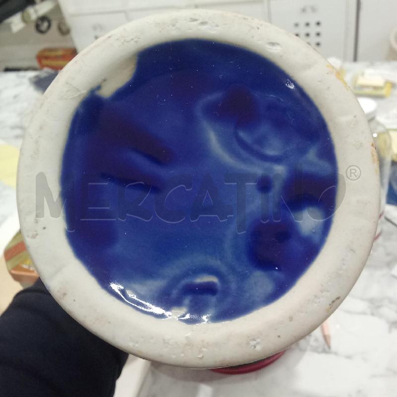 VASO PORCELLANA BLU MANICI DORATI FIORI | Mercatino dell'Usato Benevento 4