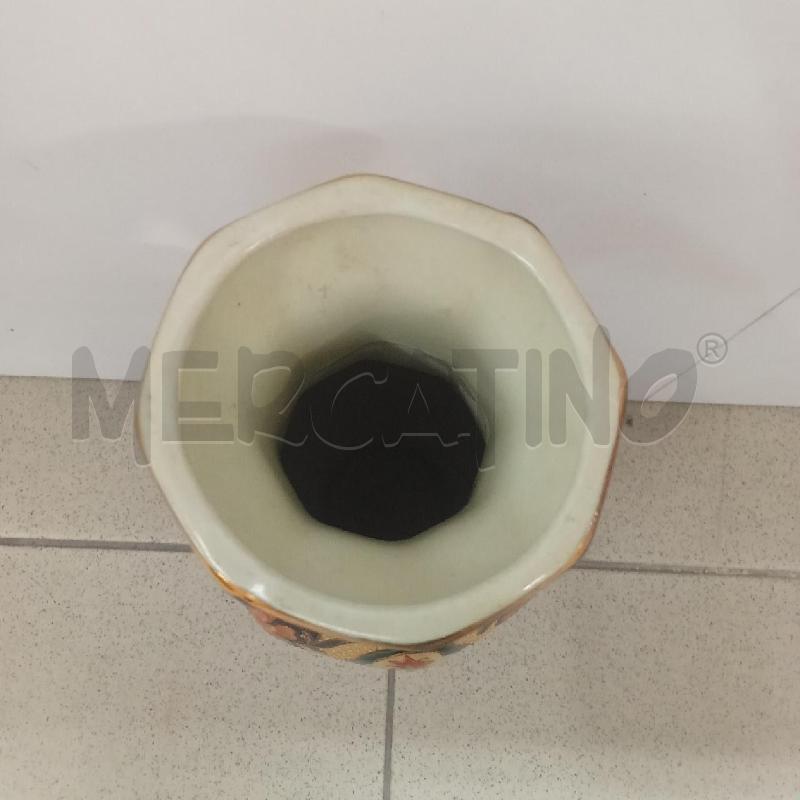 VASO STILE ORIENTALE DORATO FIORI VERDI | Mercatino dell'Usato Benevento 2
