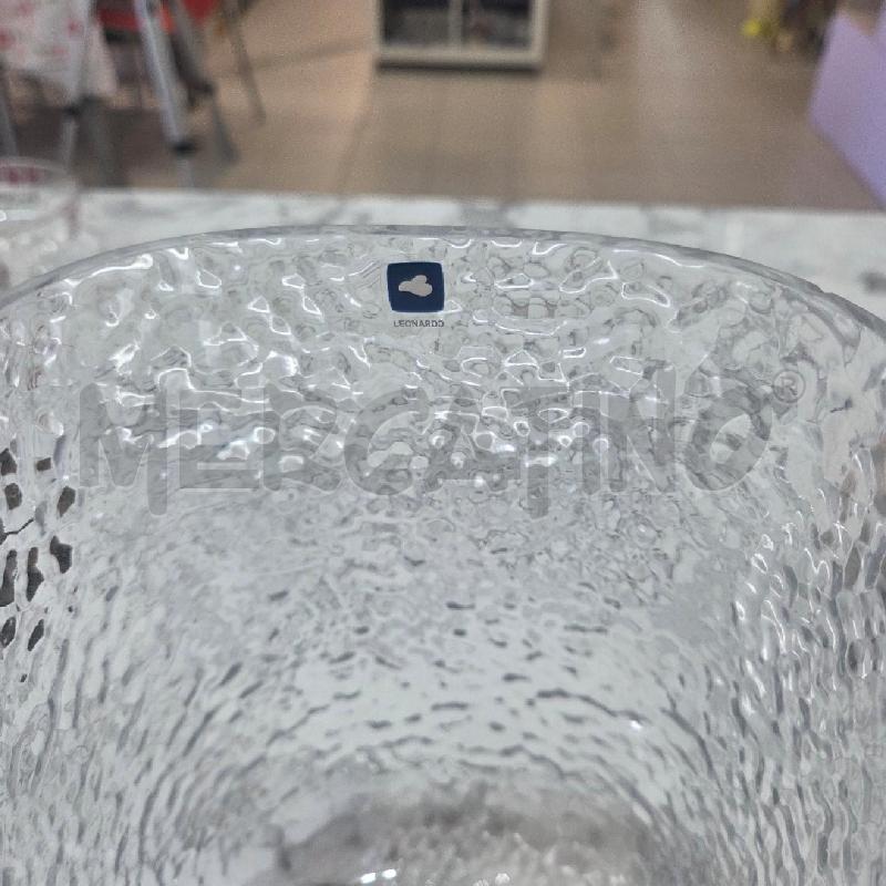 VASO TRASPARENTE TRAMA MARTELLATA LEONARDO | Mercatino dell'Usato Benevento 4