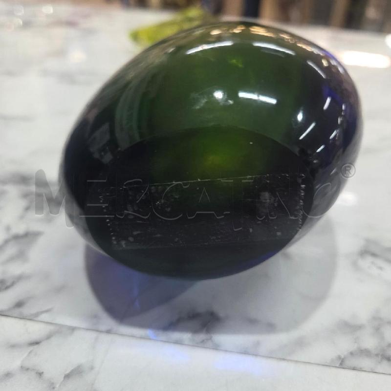 VASO VERDE BASE BLU VETRO BORDO DIFETTO PUNTA | Mercatino dell'Usato Benevento 4