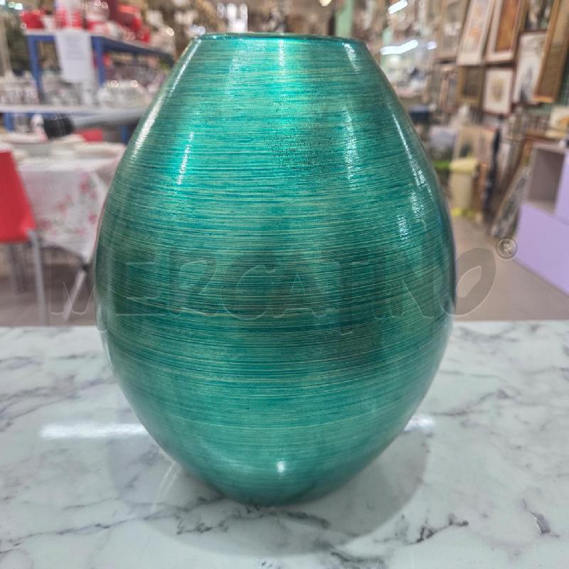 VASO VETRO BOMBATO RIGHE  | Mercatino dell'Usato Benevento 1