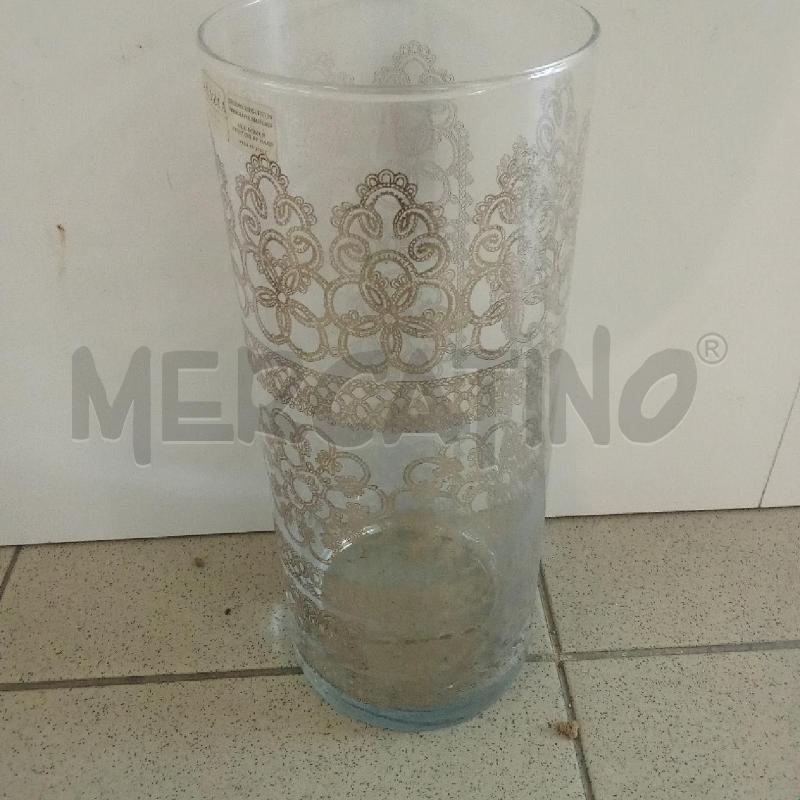 VASO VETRO FIORI DORATI INTRECCIATI EGIZIA | Mercatino dell'Usato Benevento 1
