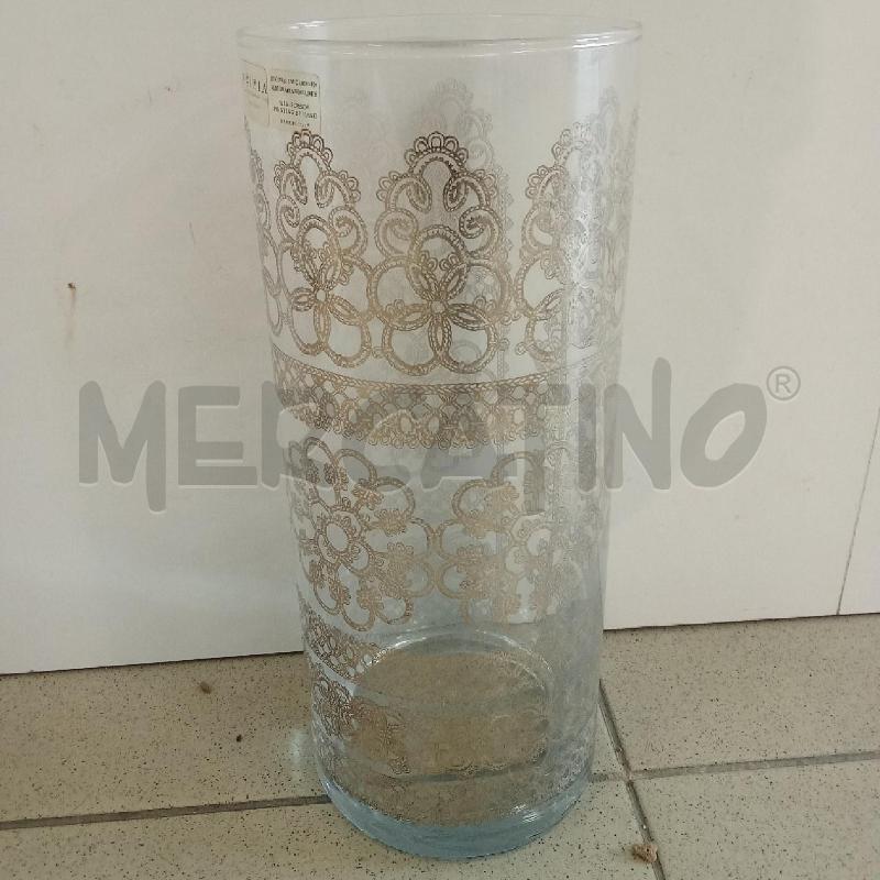 VASO VETRO FIORI DORATI INTRECCIATI EGIZIA | Mercatino dell'Usato Benevento 3