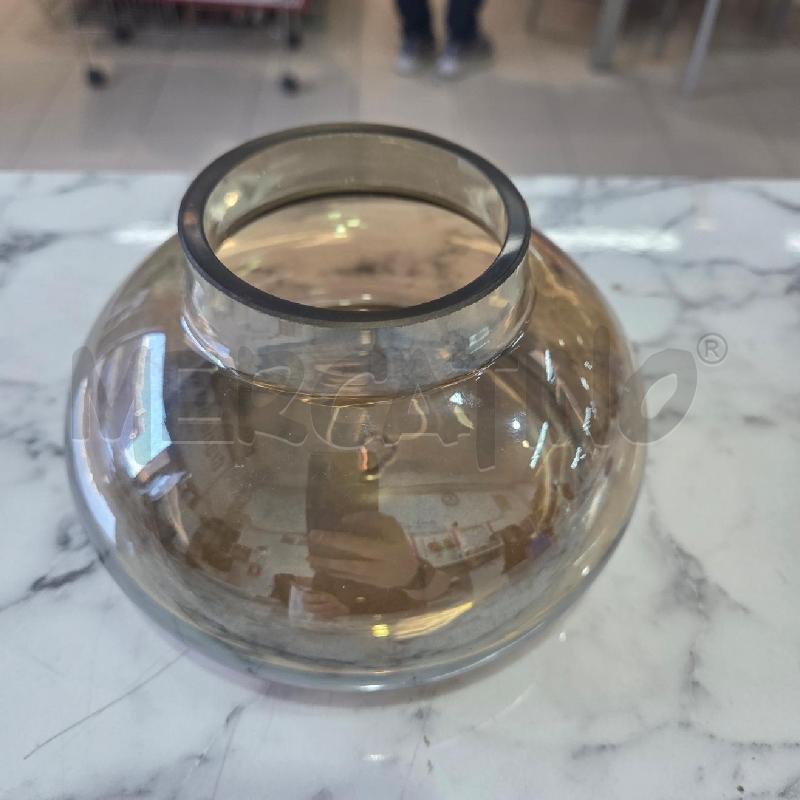 VASO VETRO MARRONE BASSO LEONARDO | Mercatino dell'Usato Benevento 1