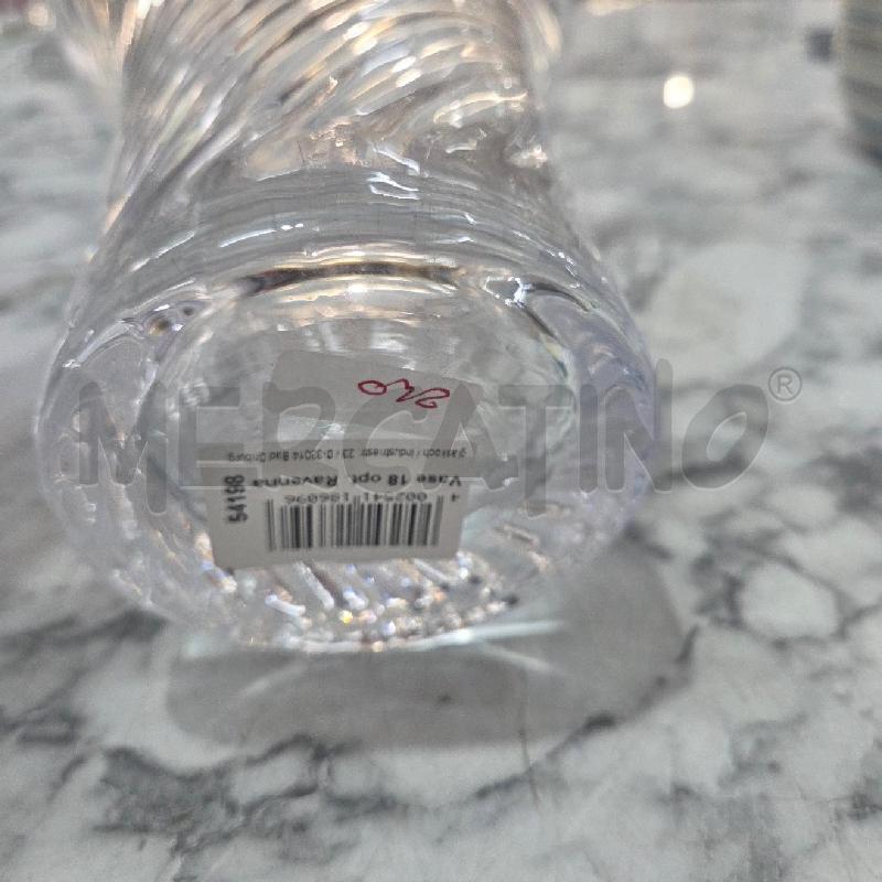 VASO VETRO TRASPARENTE ONDE LEONARDO | Mercatino dell'Usato Benevento 3