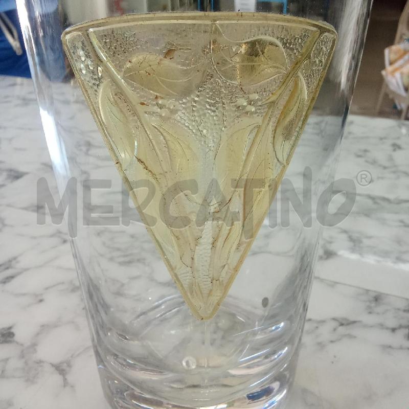 VASO VETRO TRASPARENTE TRIANGOLO ARANCIONE | Mercatino dell'Usato Benevento 2