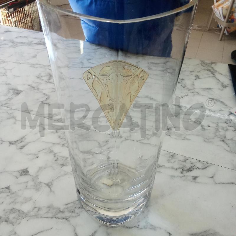 VASO VETRO TRASPARENTE TRIANGOLO ARANCIONE | Mercatino dell'Usato Benevento 3