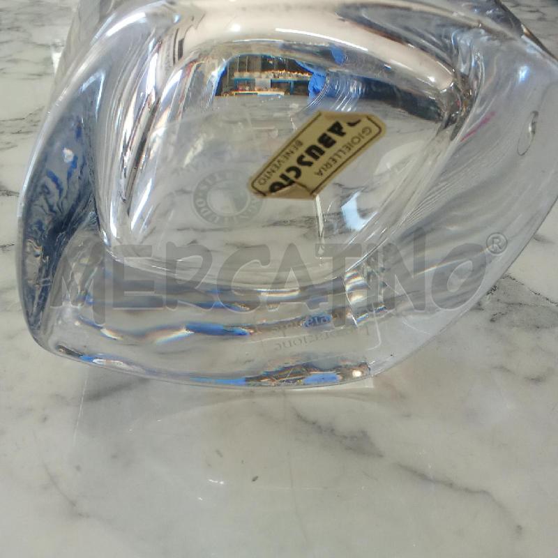 VASO VETRO TRASPARENTE TRIANGOLO ARANCIONE | Mercatino dell'Usato Benevento 4