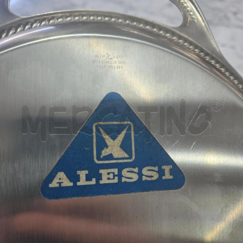 VASSOIO ACCIAIO MANICI ALESSI BORDO ONDULATO | Mercatino dell'Usato Benevento 3