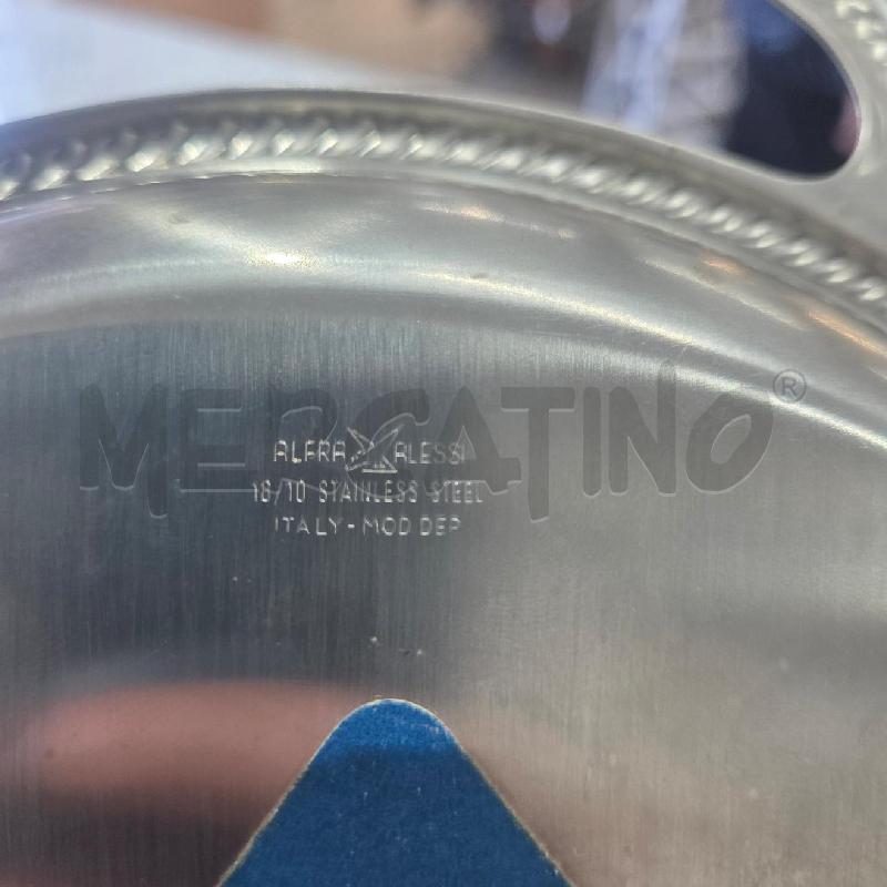 VASSOIO ACCIAIO MANICI ALESSI BORDO ONDULATO | Mercatino dell'Usato Benevento 4