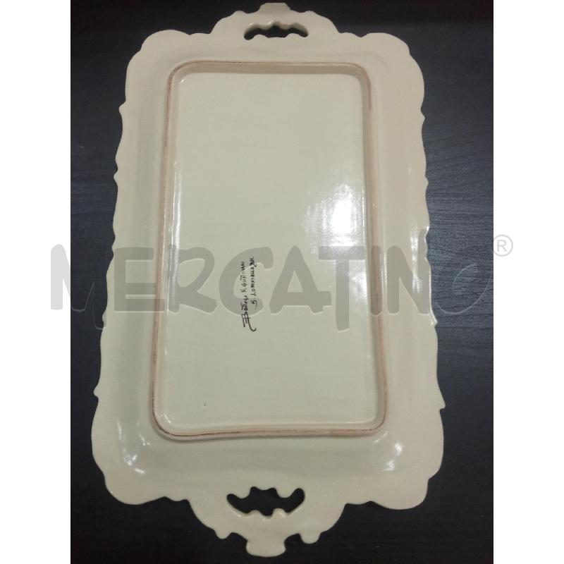 VASSOIO TERRACOTTA GIALLO DISEGNI PERA S LORENZELLO | Mercatino dell'Usato Benevento 3
