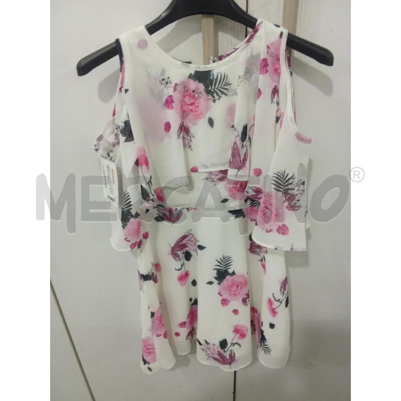 VESTITO BAMBINA BIANCO CON FIORI ROSA MARCIANO LOS ANGELES | Mercatino dell'Usato Benevento 1