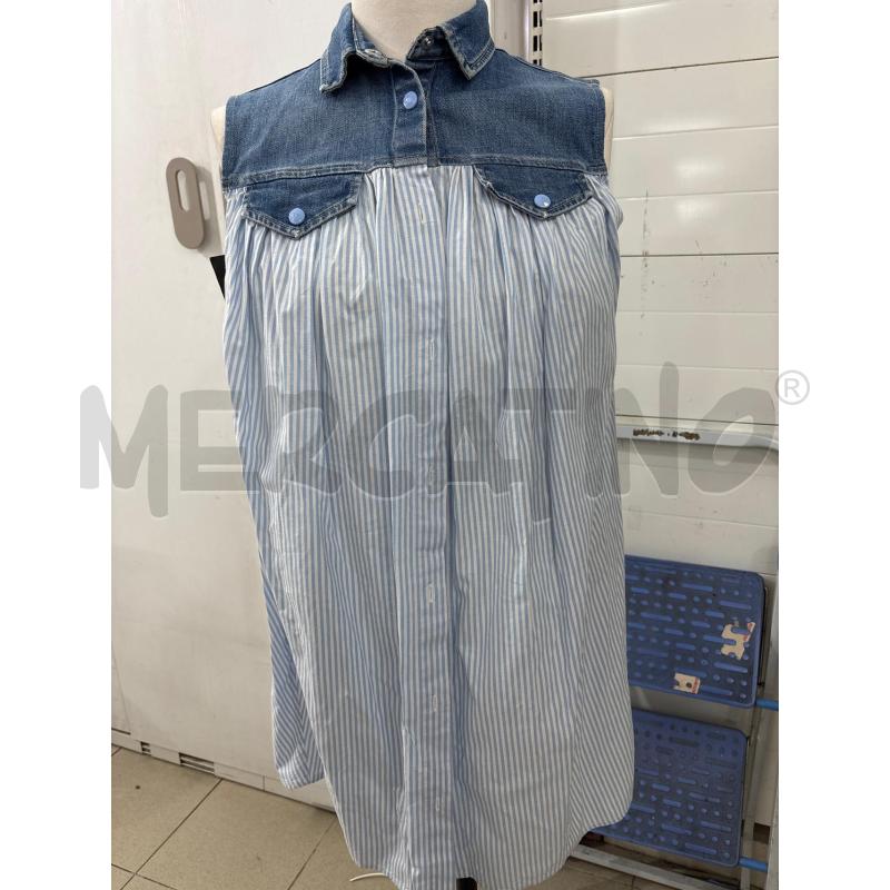 VESTITO BAMBINA CAMICIA FAY RIGHE AZZURRE BIANCHE | Mercatino dell'Usato Benevento 1