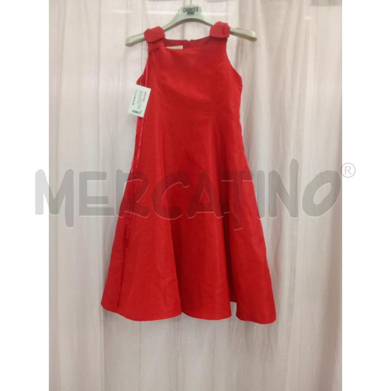 VESTITO BAMBINA CERIMONIA ROSSO CON LACCETTO DIETRO PETIT | Mercatino dell'Usato Benevento 1