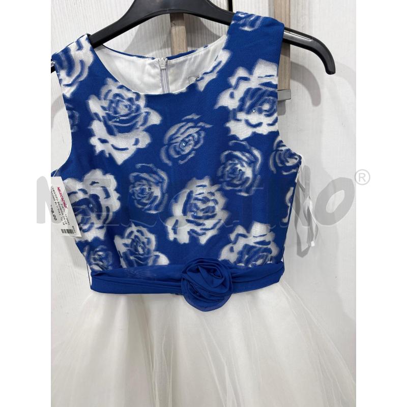 VESTITO BAMBINA DA CERIMONIA BLU TULLE BIANCO DIAMATINA | Mercatino dell'Usato Benevento 2