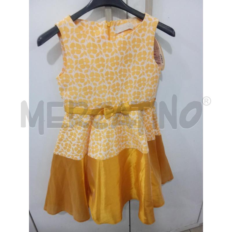 VESTITO BAMBINA GIALLO  FIORELLINI PICCOLA DOLL | Mercatino dell'Usato Benevento 1