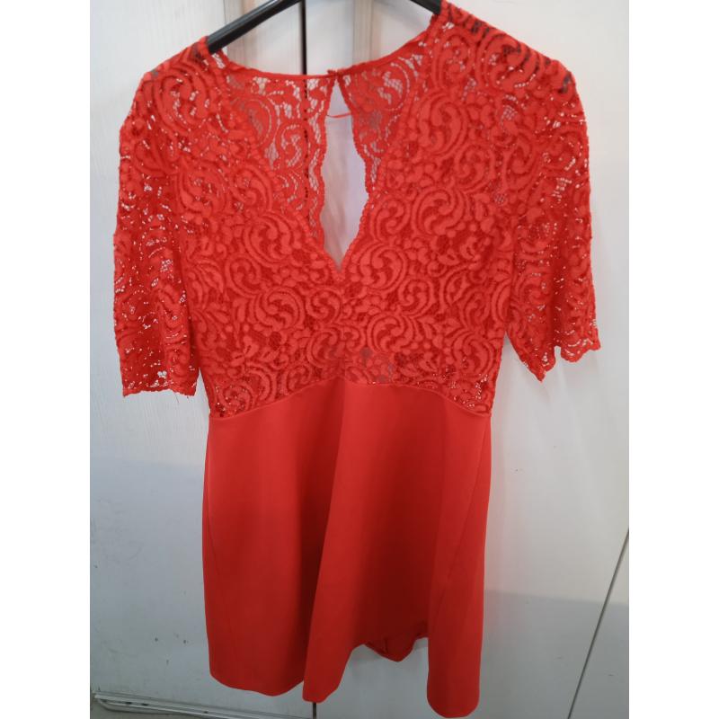 VESTITO DONNA ARANCIONE TOP MACRAME ZARA | Mercatino dell'Usato Benevento