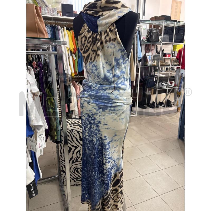 VESTITO DONNA AZZURRO E ANIMALIER ROBERTO CAVALLI  | Mercatino dell'Usato Benevento 3
