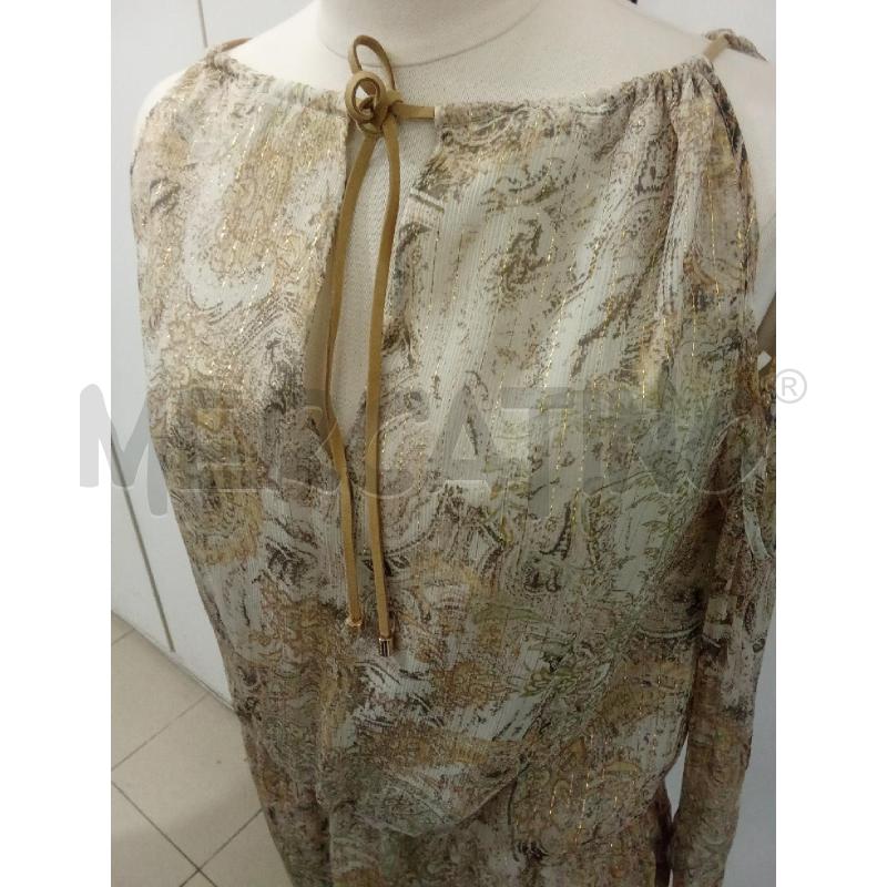 VESTITO DONNA BEIGE LAMINATO FANTASIA BANDANA KOCCA | Mercatino dell'Usato Benevento 2