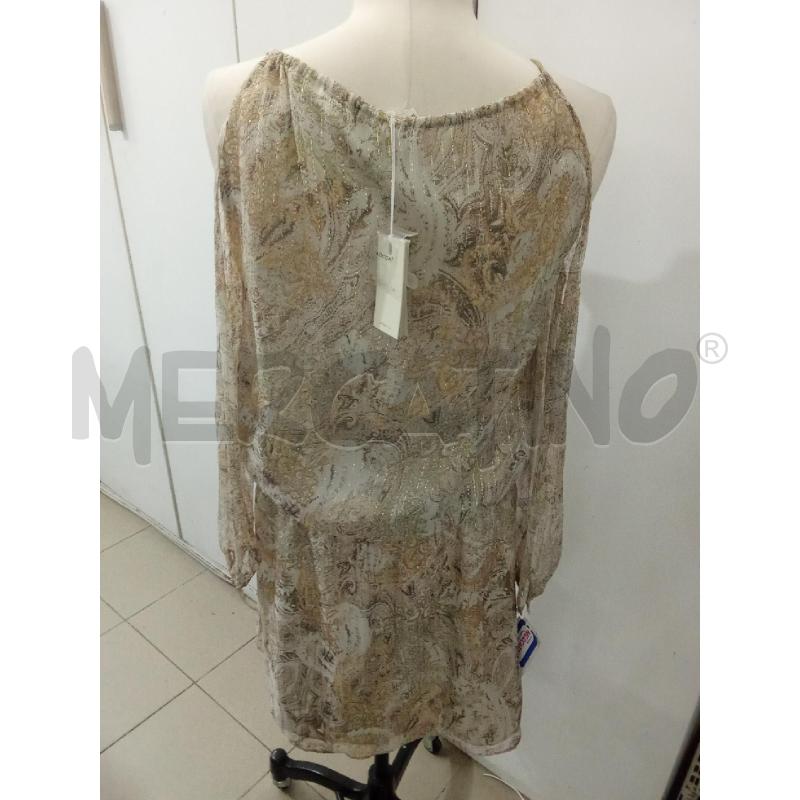 VESTITO DONNA BEIGE LAMINATO FANTASIA BANDANA KOCCA | Mercatino dell'Usato Benevento 3