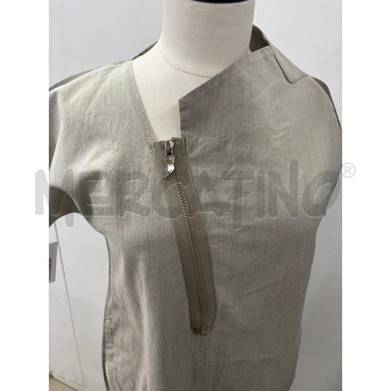 VESTITO DONNA BEIGE MANICA A COSTINE CON ZIP OBLIQUE | Mercatino dell'Usato Benevento 2