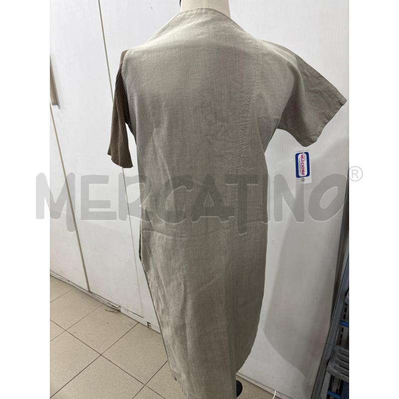 VESTITO DONNA BEIGE MANICA A COSTINE CON ZIP OBLIQUE | Mercatino dell'Usato Benevento 3